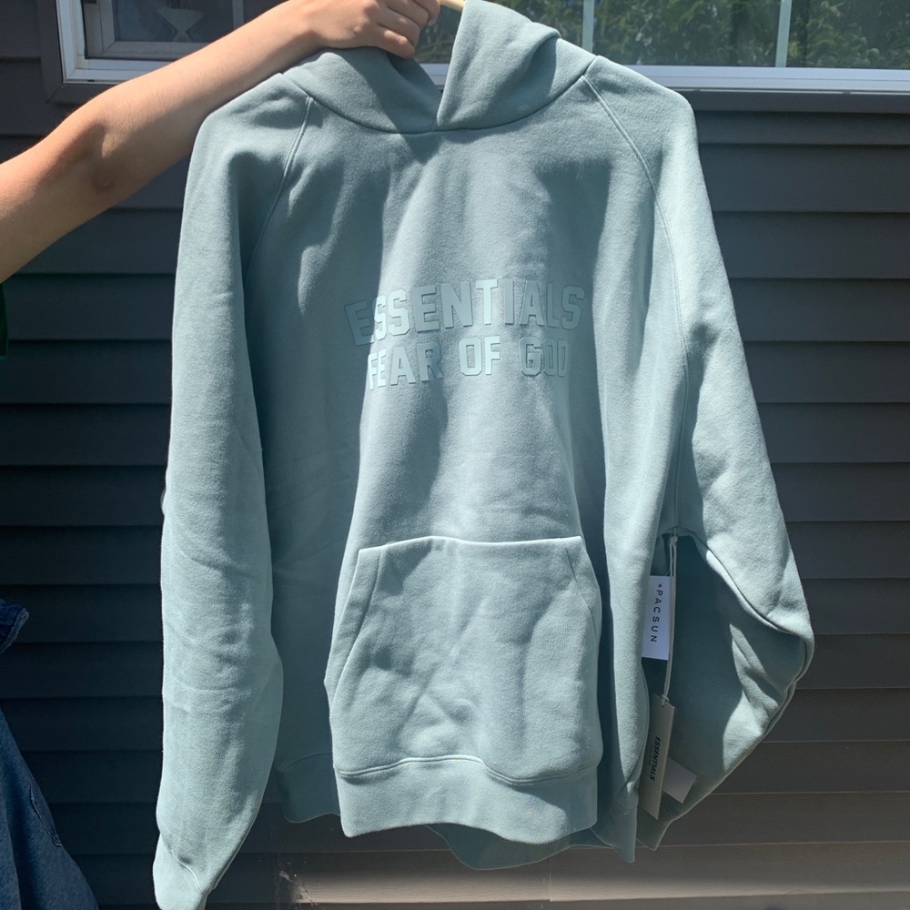 Fear of God ESSENTIALS Pullover Hoodie in Sage
